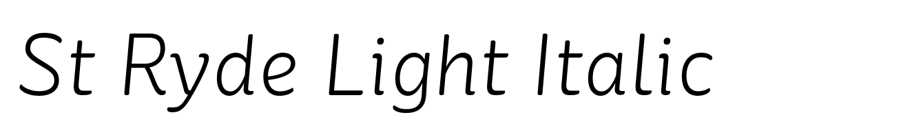 St Ryde Light Italic